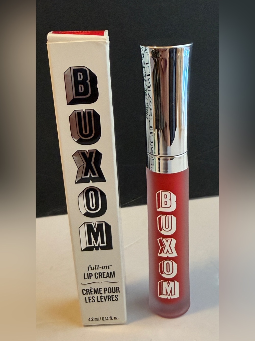 NEW BUXOM Full-On Lip Cream Cherry Flip Lip Gloss 4.2ml 0.14oz With Box